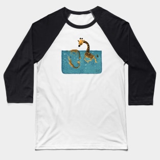 Deep Sea Giraffes orange Baseball T-Shirt